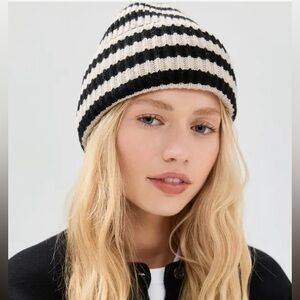 Lack Of Color Jowan Beanie - black stripe